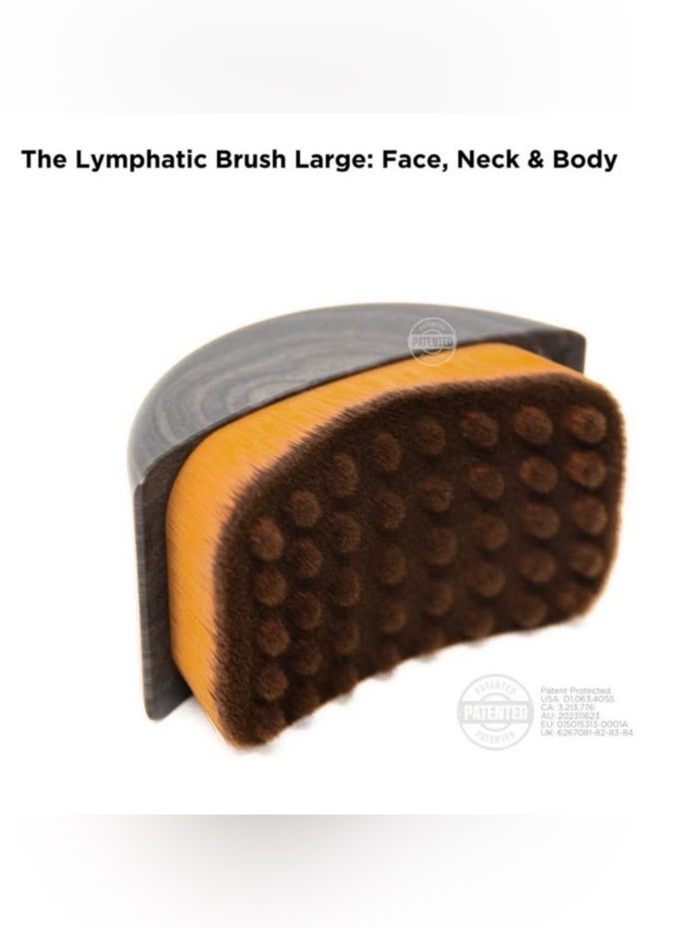 CJB The Lymphatic Brush Large - Brown for Face, Neck & Body
